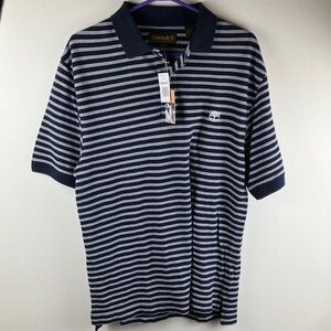 Timberland Weathergear Men’s Striped Polo Shirt Navy White Size S  Vintage Y2K